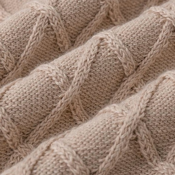 CLEARANCE Khaki Turtleneck Ribbed Sweater Dress - Picture 7 of 7